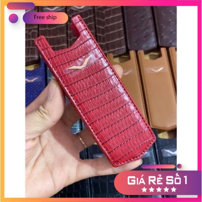 Bao da vertu nắp đứng dập vân đỏ hàng nhập khẩu , Xem thêm mô tả
