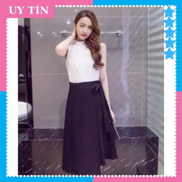 [ HÀNG CAO CẤP ] CHÂN VÁY TÀ LỆCH THẮT NƠ | BigBuy360 - bigbuy360.vn