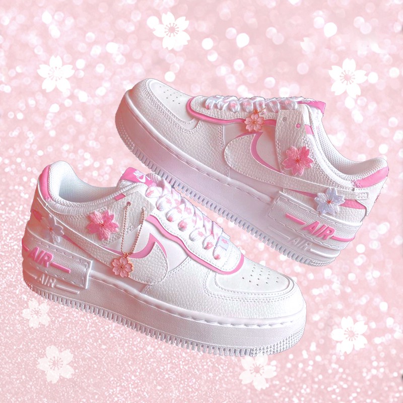 Phụ Kiện Giày Lacetags Giày Sakura Hồng Nike AF1 Jordan 1 JD 1 Bảng 3 - HAMYN