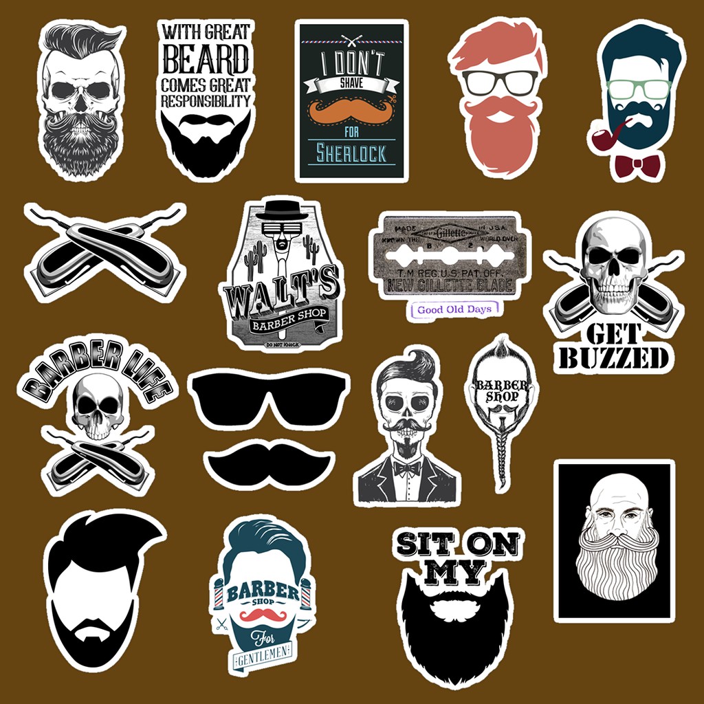 Sticker dán chống nước cao cấp BARBER SHOP - Tiệm cắt tóc