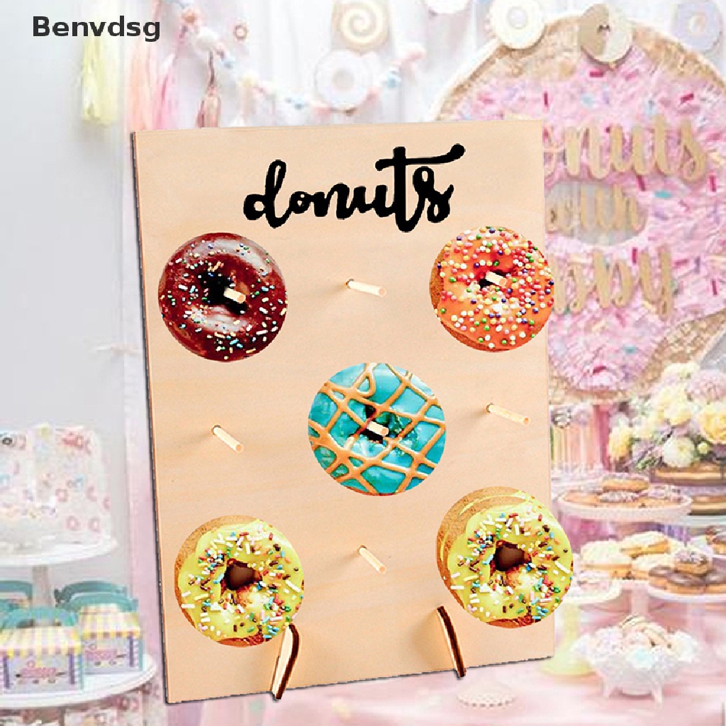 Benvdsg &gt; Giá Đỡ Bảng Treo Tường Bằng Gỗ Hình Bánh Donut Trang Trí Đám Cưới Có Thể Tháo Rời
