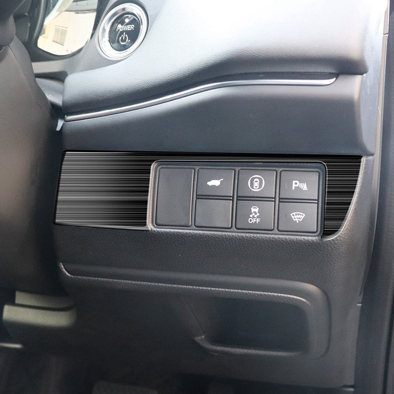 Khung Trang Trí Nút Bấm Đa Năng Bằng Titan Màu Đen Cho Honda Vezel HR-V HRV 2021 2022