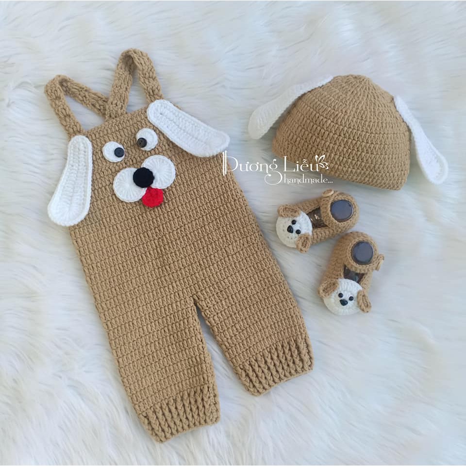 COMBO Nón, Giày, Yếm Bé Trai Handmade