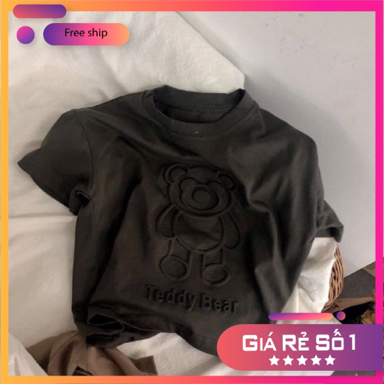 AP07-Áo Phông Ngắn Tay Cotton In Gấu Nổi Phong Cách Hàn Quốc Cho Bé Trai Bé Gái  Song Ngư Kids