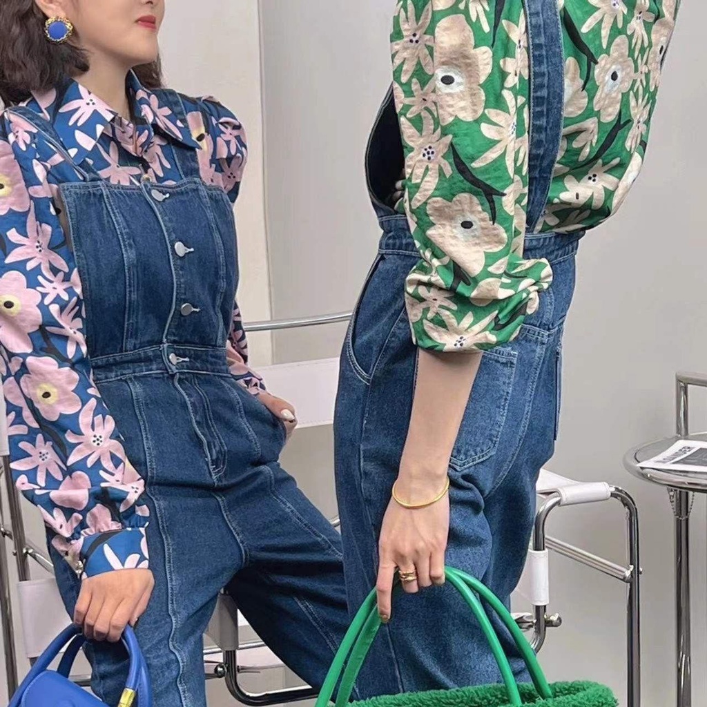 Quần Yếm Dáng Dài Lưng Cao Xẻ Tà Thời Trang Mùa Xuân 2022 Cho Nữ