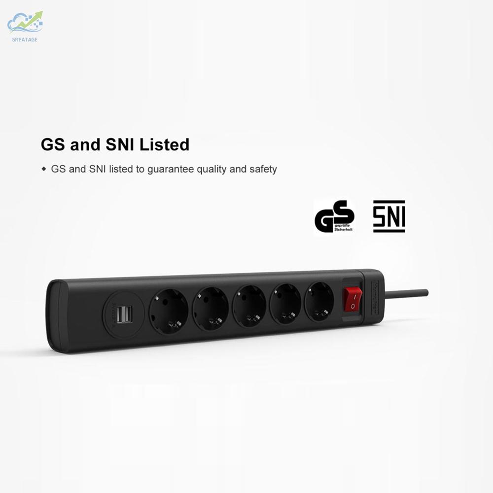 Ổ Cắm Điện G Lumkey Sga607 5 Cổng Ac 2 Cổng Usb