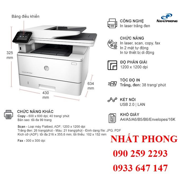 Máy in HP LaserJet Pro MFP M426FDN