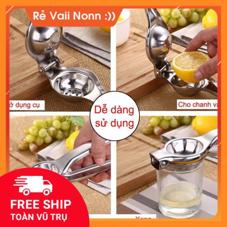 [Rẻ siêu cấp] Dụng cụ vắt ép nước cốt chanh, tắc , quýt nhỏ bằng inox