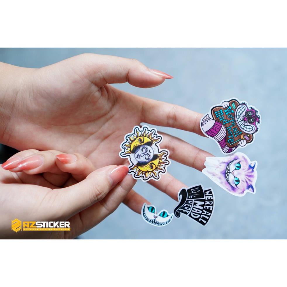 [Set 50+] Sticker Alice Sứ Sở Thần Tiên | Chất Liệu PVC 5 Lớp Chống Nước, Chống Bay Màu | Trang Trí Đồ Dùng Cá Nhân