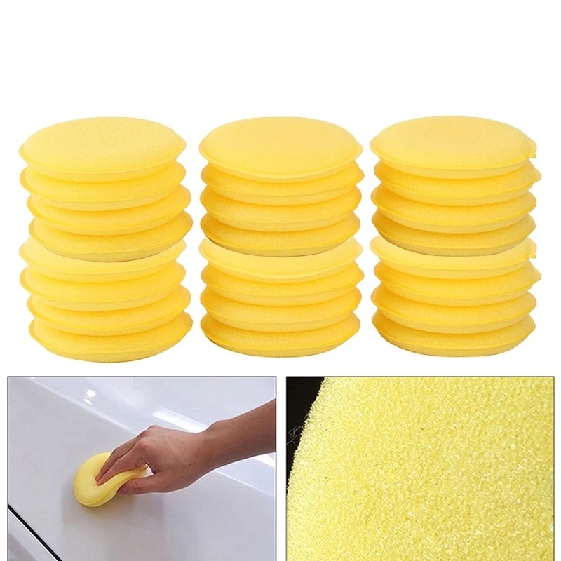 Mút Xốp Tròn Đánh Bóng ô tô xe máy Màu Vàng Tiện Dụng