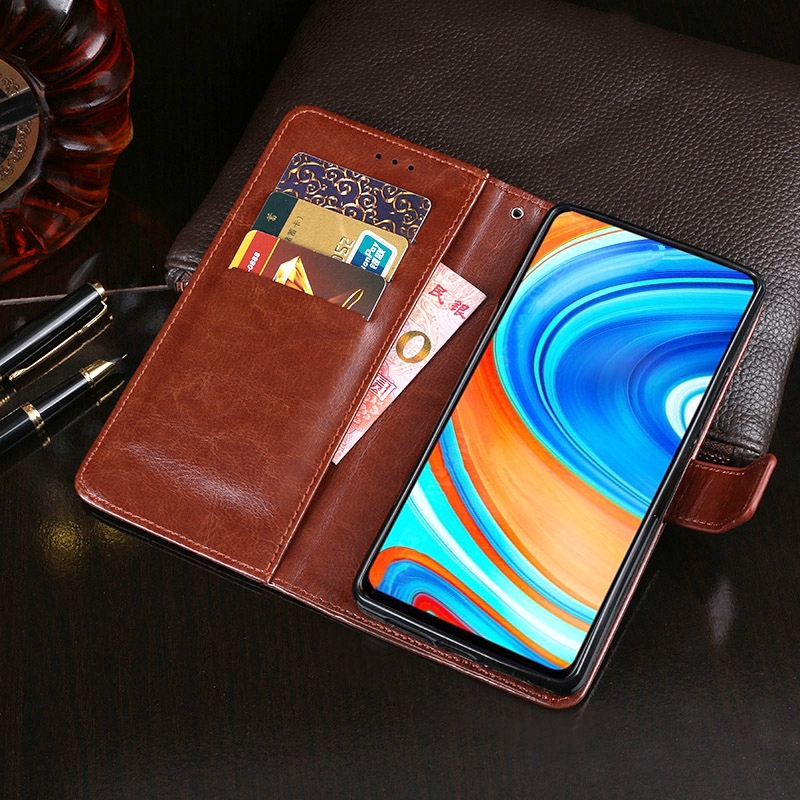 Skinlee For Xiaomi Poco X3 NFC Luxury Wallet Card Slot Flip Stand PU Leather Case for Poco X3 Phone Casing