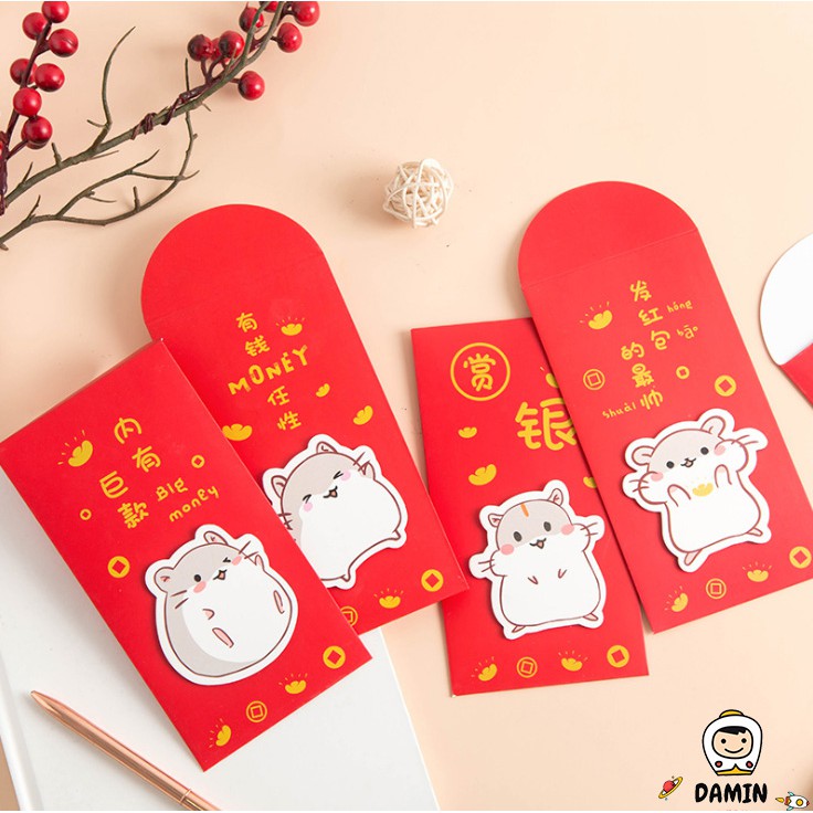 Bao Lì Xì Hình Chuột Hamster Dễ Thương Năm 2020