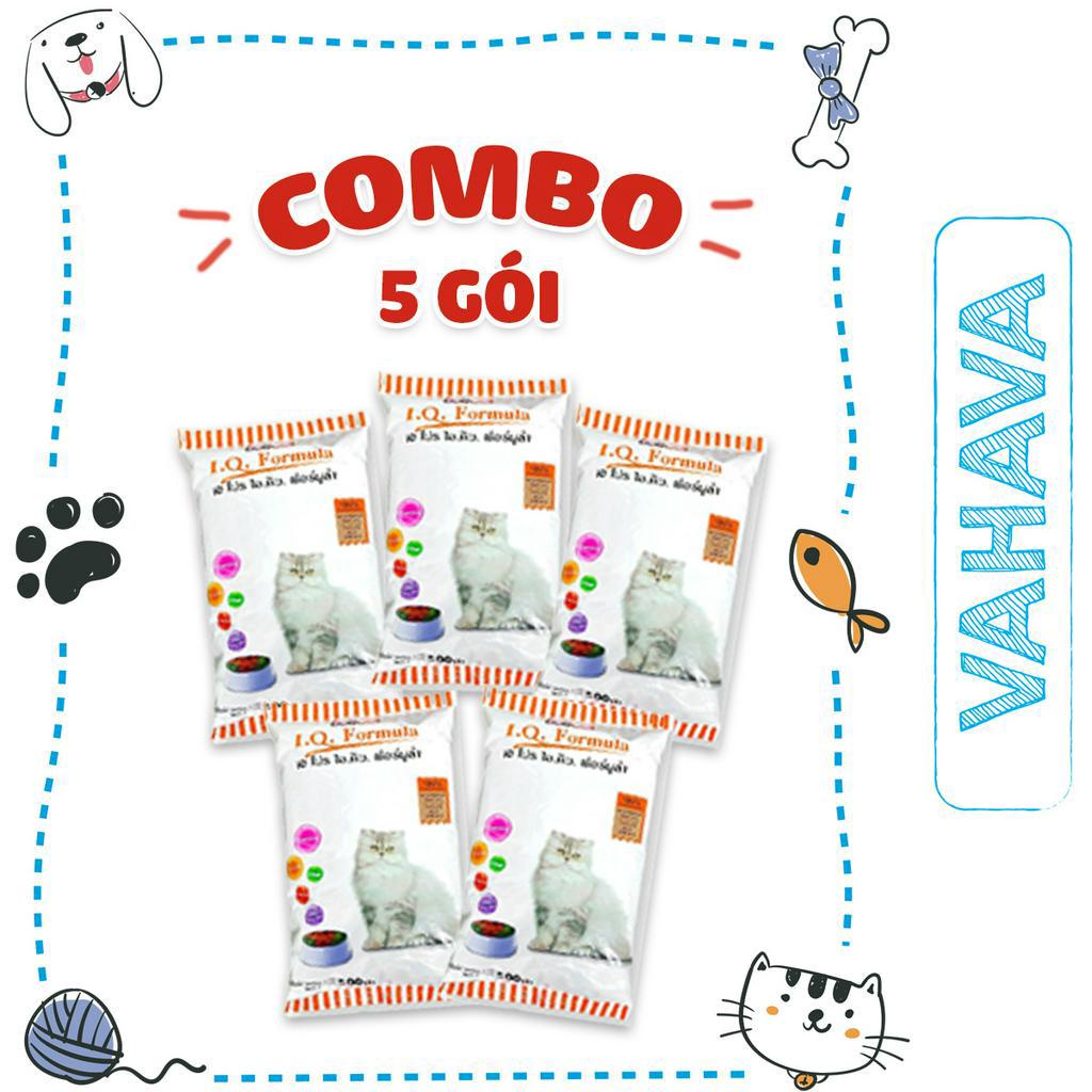 COMBO 5 gói thức ăn cho mèo iq 500g - thức ăn iq dạng hạt cho mèo - VAHAVA