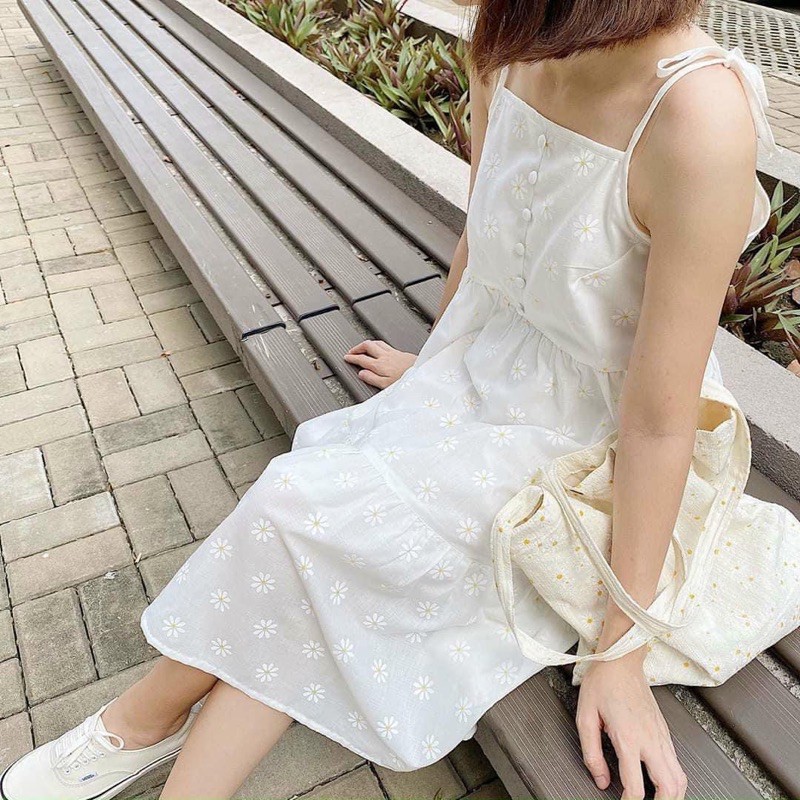 Đầm 2s hoa cúc