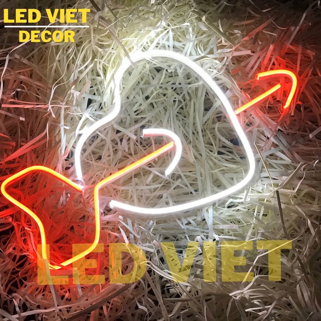 Đèn led neon sign 12v flex uốn chữ thiết kế theo yêu cầu mẫu bắn tim
