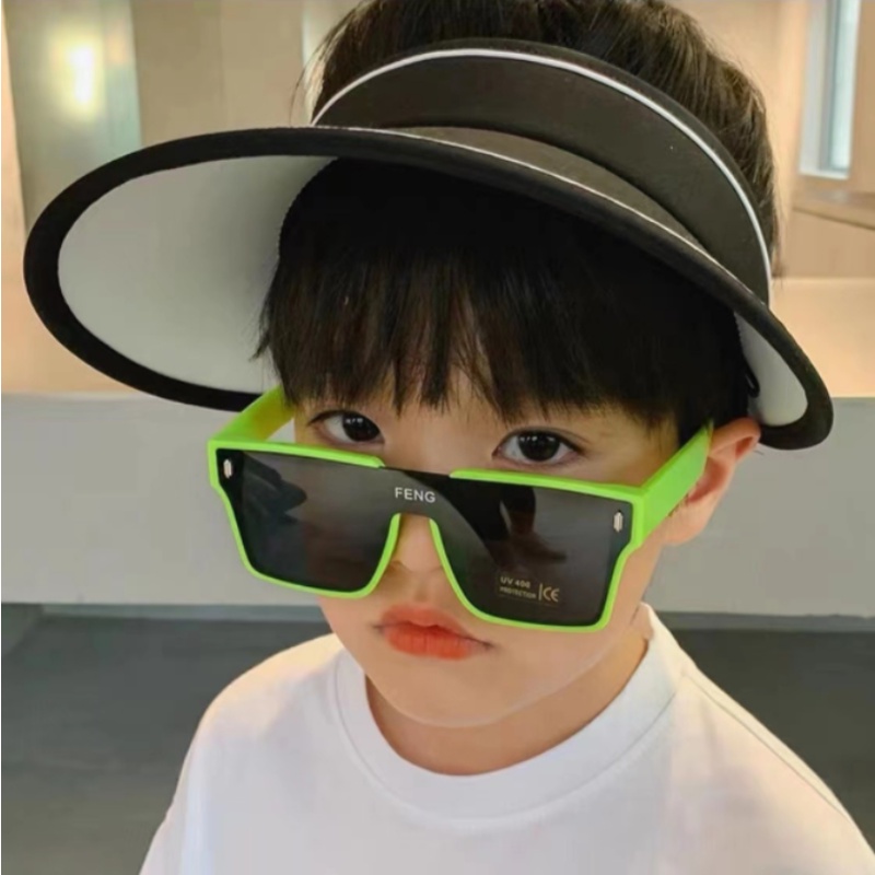 (KIQI-FASHION) COD Kính Râm Chống Tia UV Gọng Vuông Thời Trang Dành Cho Trẻ Em