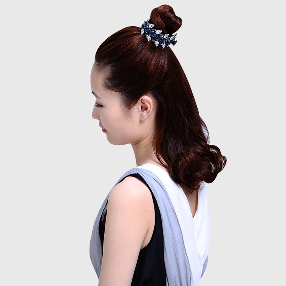 Kẹp tóc kiểu hoa đính đá thời trang dành cho nữ