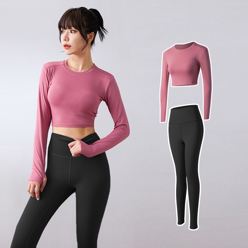 Flyblue Bộ Đồ Thể Thao Tay Dài Dáng Ôm Thời Trang Cao Cấp Quyến Rũ Cho Nữ