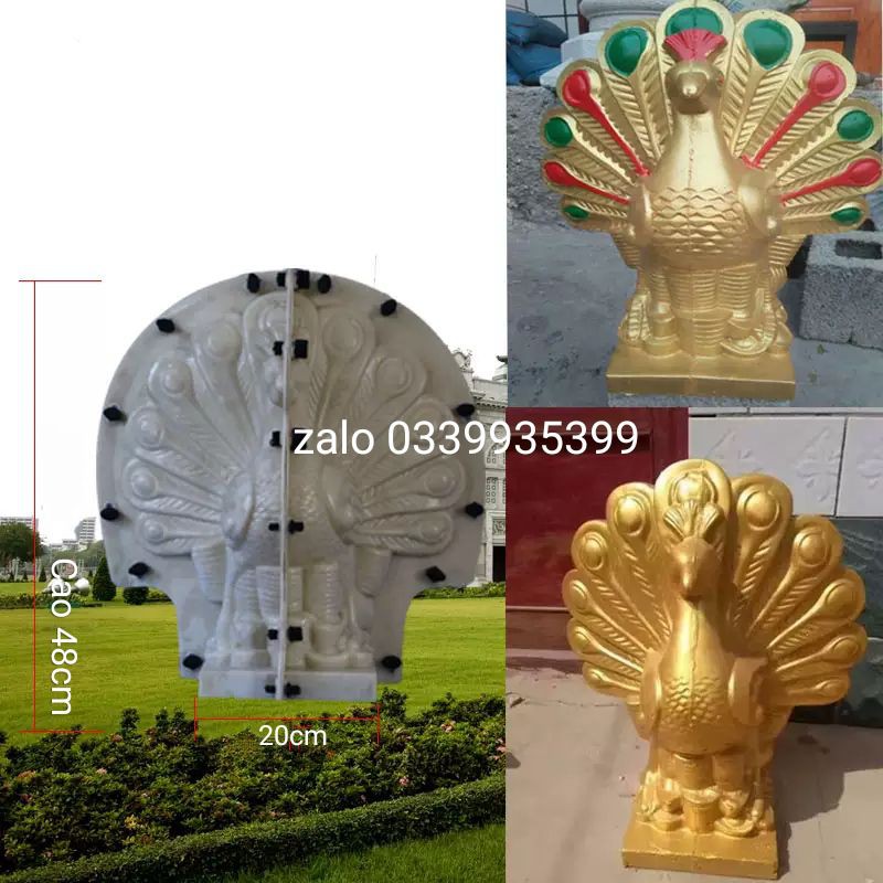 Khuôn đúc hình con công giữ tiền