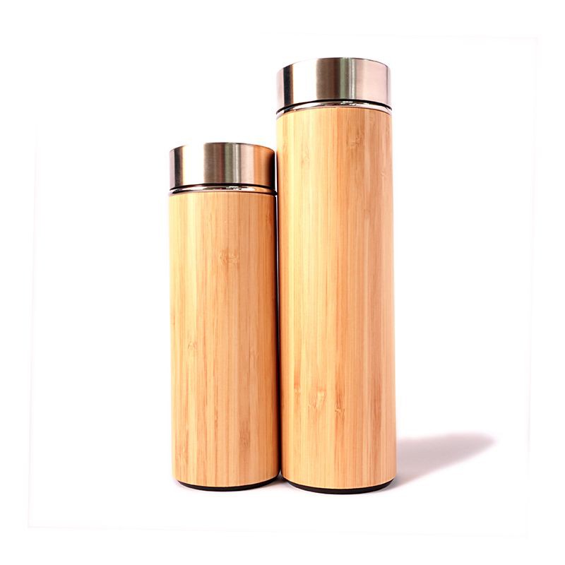 [Mã LIFEMALL2505 giảm 10% đơn 250K] Bình giữ nhiệt ONGTRE vỏ tre du lịch, tiện lợi 350/500ml