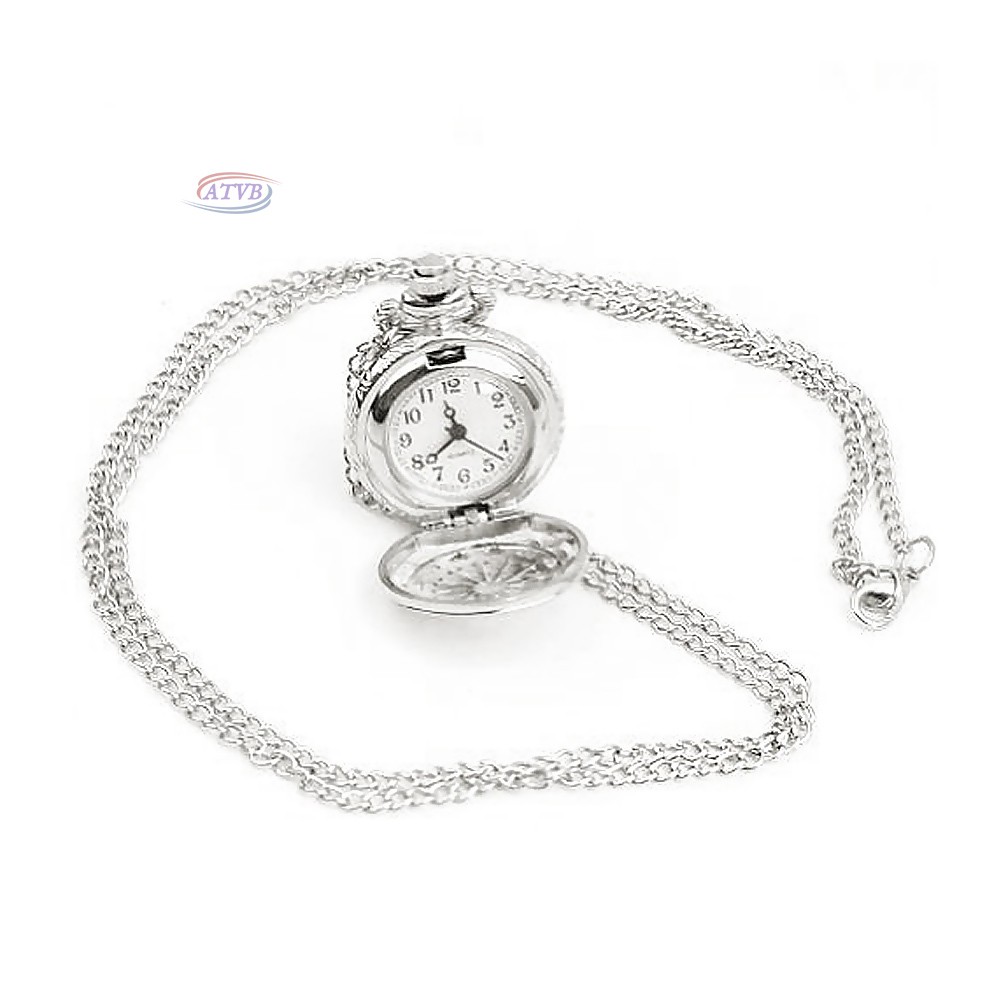 AB Retro small Size Spider Webs Pocket Watch/Watch Necklace Fashion Jewelry Pendant Watch Necklace @