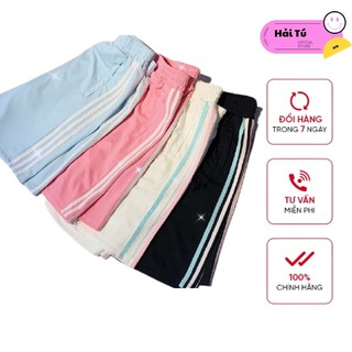 Quần Short Nam - Nữ Unisex 3 Sọc Phối Màu - Quần Đùi Cộc Nam Nữ 3 Sọc Chất Su Mịn Dày, Hàng Loại 1, Ảnh Thật [Quần Nữ]