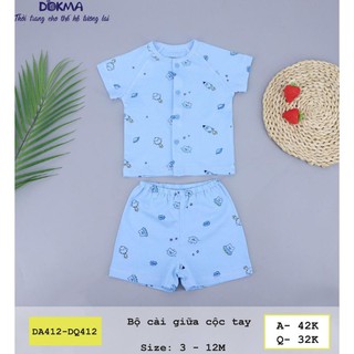 Áo cài giữa Dokma tay ngắn 12M