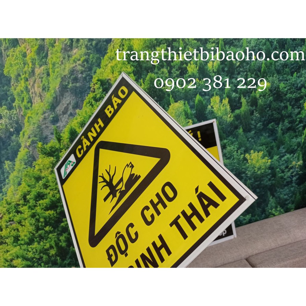 Biển cảnh báo cho hệ sinh thái, nước sâu - mica dán decal KT 30 x 40cm