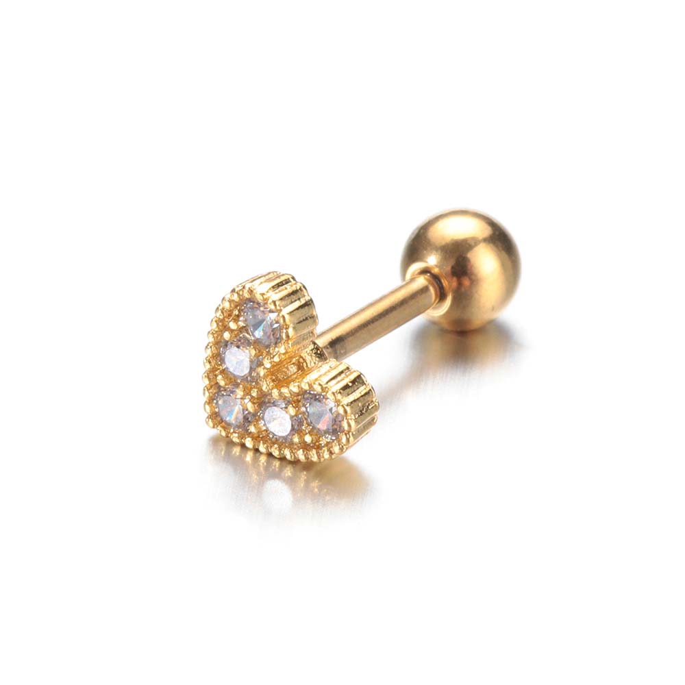 Bông Tai Hình Mặt Trăng / Ngôi Sao / Mặt Trăng Đính Đá Zircon