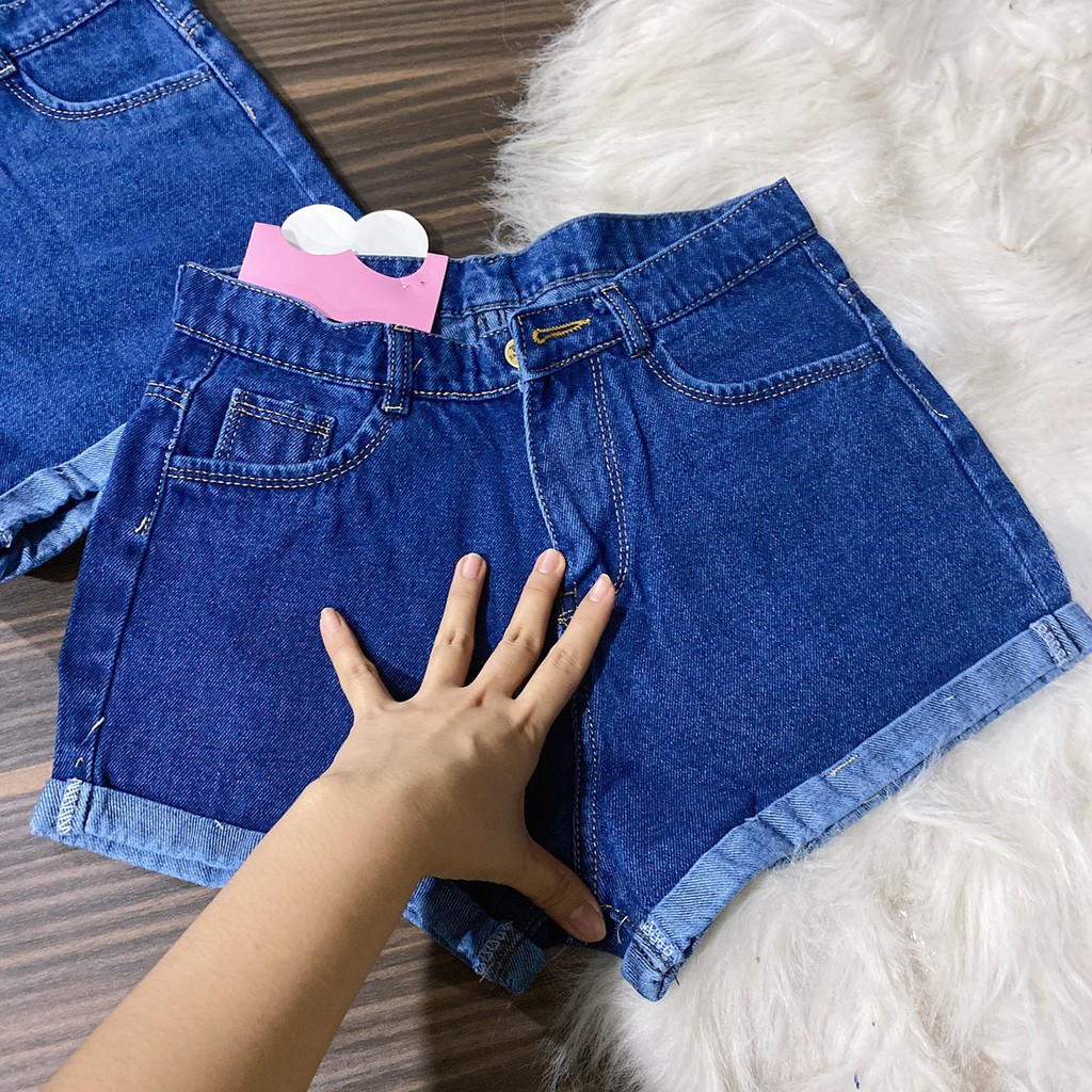 Quần short jean nữ XANH ĐẬM SĂN LAI XDX thời trang ( HÌNH THẬT. ) FB3