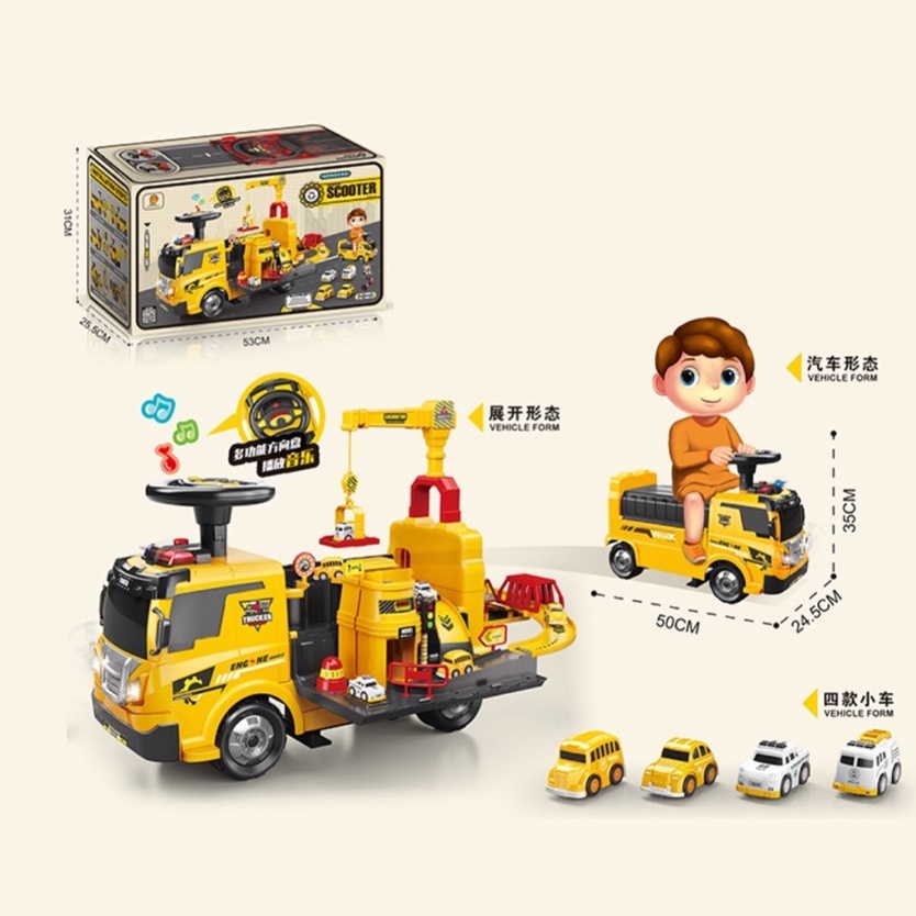 Xe chòi chân Scooter Cho Bé , Đồ Chơi Thông Minh Mô Hình Xây Dựng