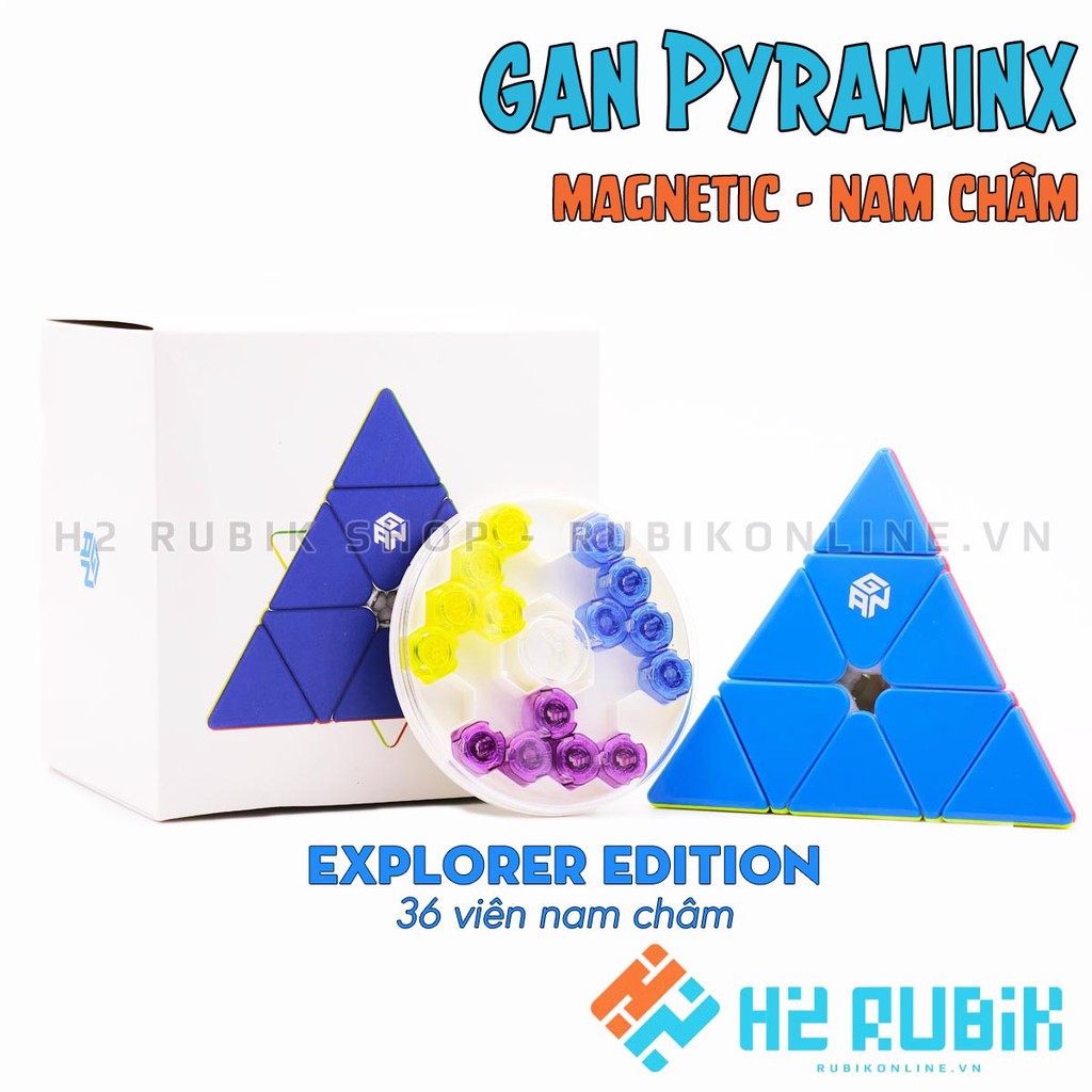 Rubik Pyraminx GAN Pyraminx M có nam châm sẵn - 3 phiên bản Rubik tam giác cao cấp nhất thế giới