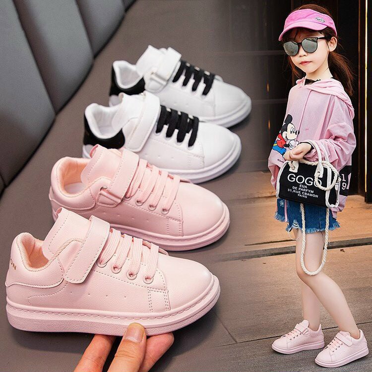 Giày Thể Thao Basic Chất Da Mềm Cho Bé