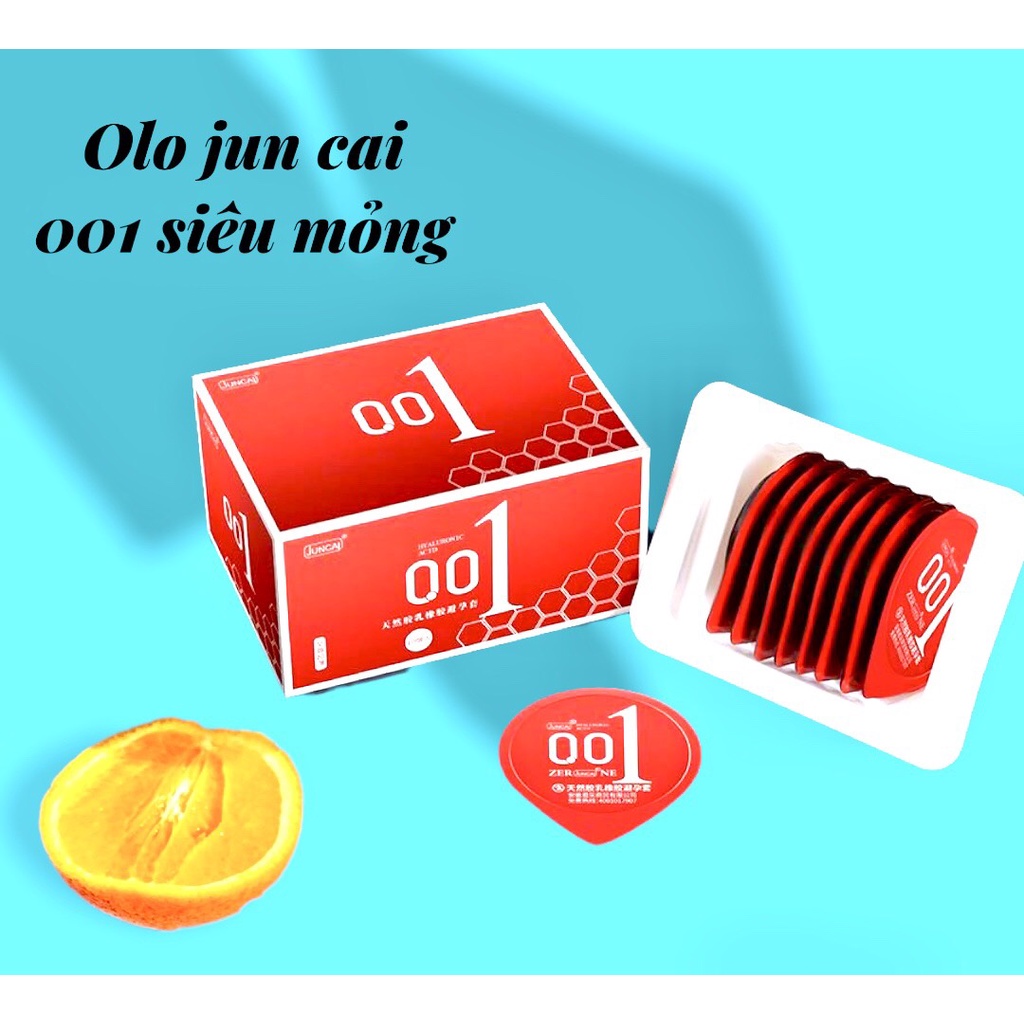 Bao Cao Su Juncai Siêu Mỏng 001 - Nhiều Gel Trơn màu Đỏ