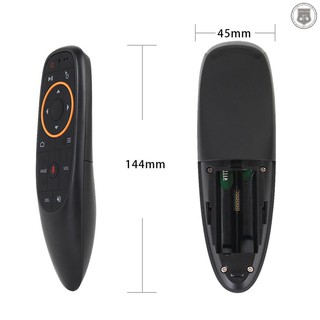 ☞[ready stock]G10 2.4GHz Wireless Remote Control with USB Receiver Voice Control for Android TV Box PC Laptop Notebook Smart TV Blac