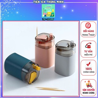 Hộp đựng tăm xỉa răng thông minh có nút ấn tự động lấy tăm