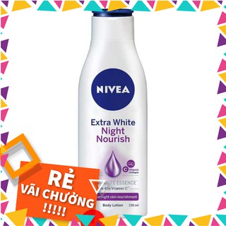 Sữa Dưỡng Thể Nivea Dưỡng Trắng Da Ban Đêm Extra White Night Nourish 250ml (Hàng tốt)