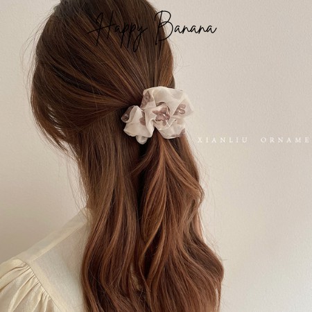 Cột Tóc Vải Scrunchies Họa Tiết Nhiều Màu