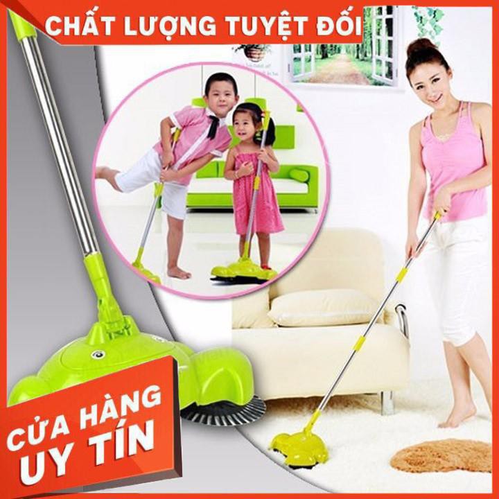 Chổi quét nhà hút bụi thông minh xoay 360 độ