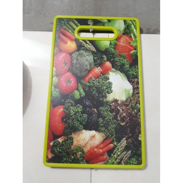 Thớt nhựa hình chữ nhật size lớn 35x22cm cao cấp , Họa tiết ngẫu nhiên