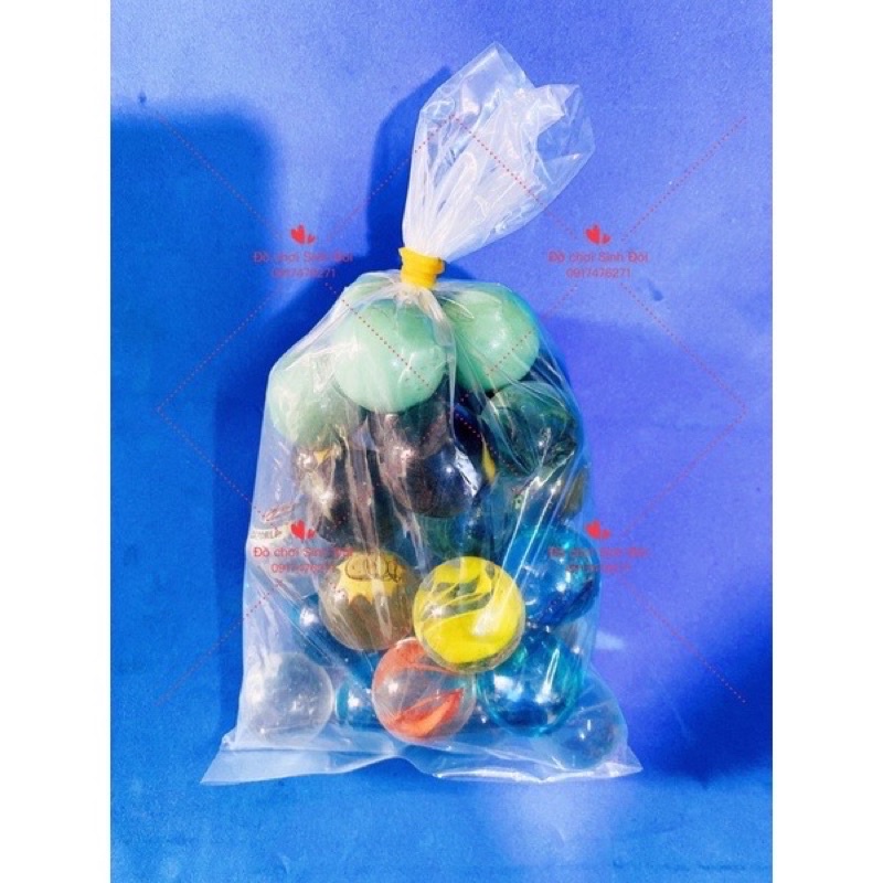 30 viên bi thập cẩm lớn 23mm 30 viên - bi bắn của trẻ con - bi trang tria cây cảnh và hồ cá