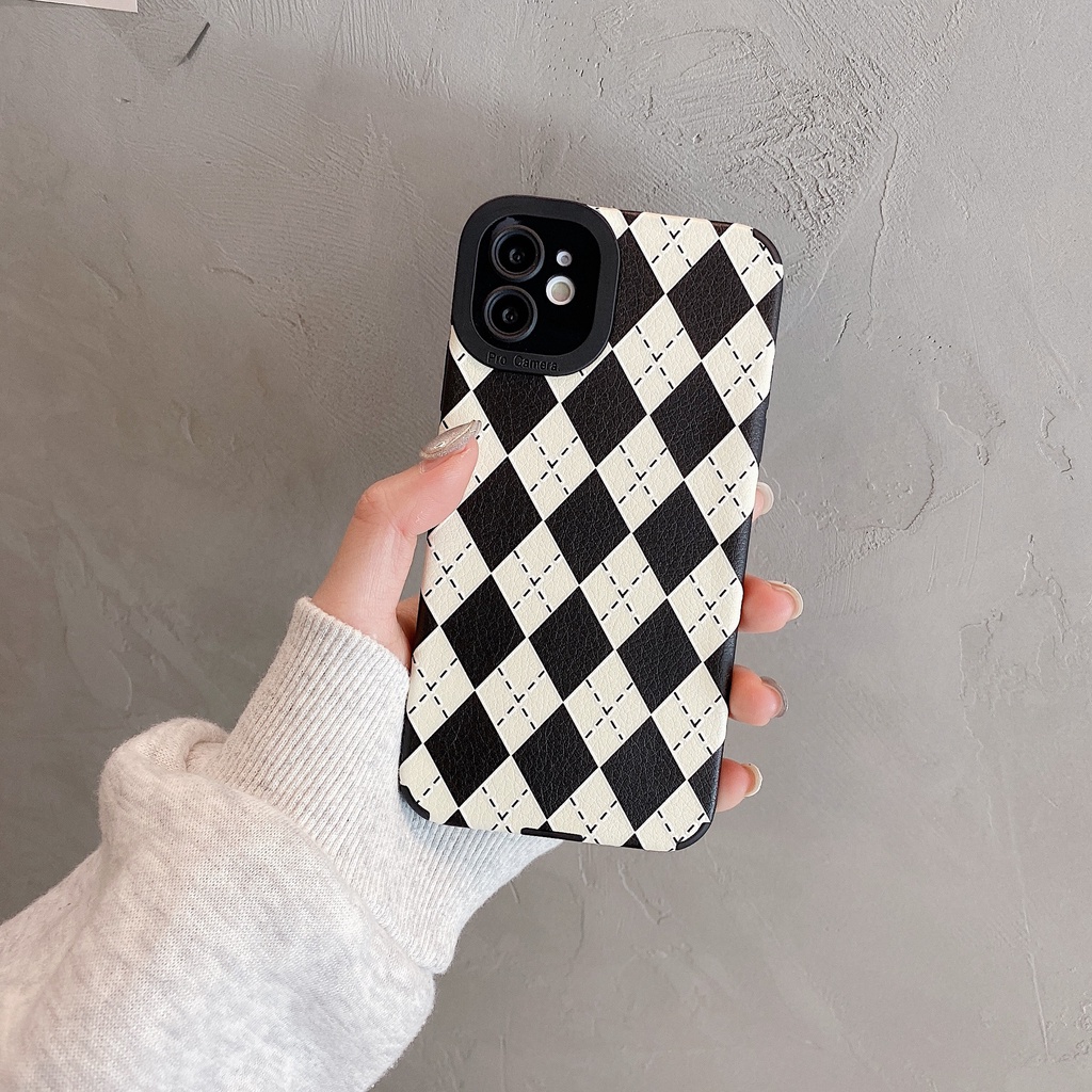 Ốp Điện Thoại Da Cừu Đính Đá Chống Sốc Cho Iphone 12 13 14 Pro max xr 11 12promax xsmax 6s