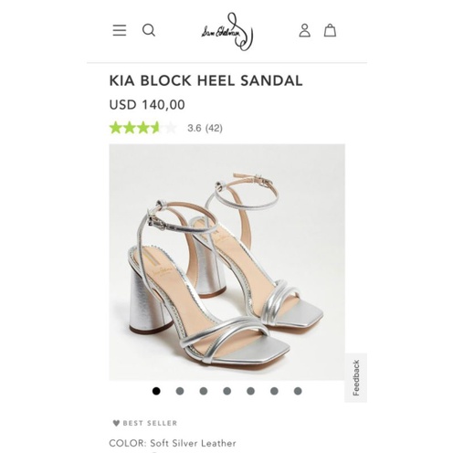 Sandal Sam Edelman Bạc hàng xuất xịn