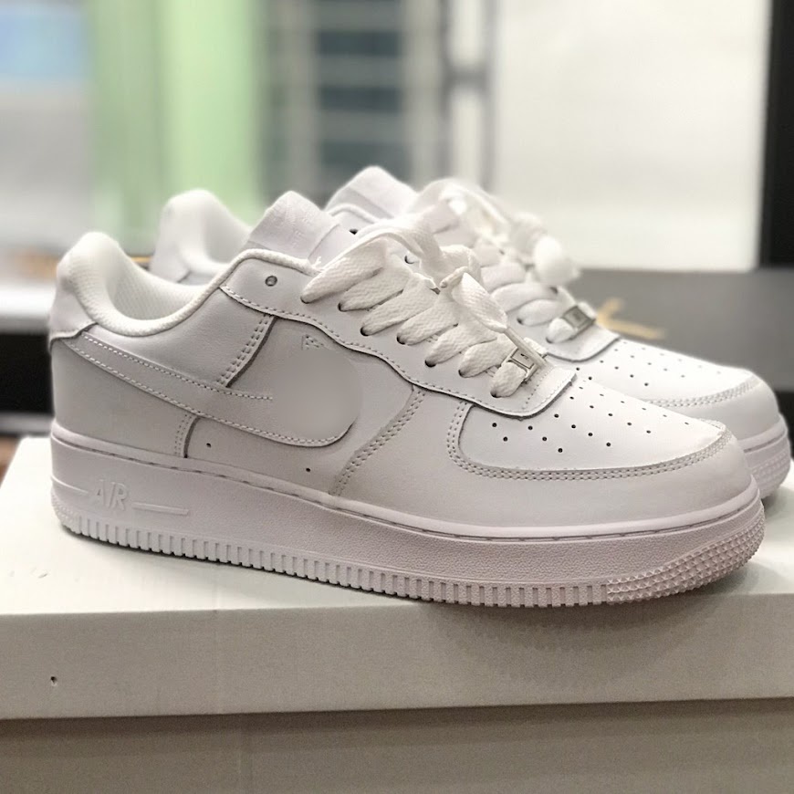 [Xả Kho] Giày AF1 Trắng full, Giày Sneaker air force 1 Trắng nam nữ Full Box Bill dễ phối đồ