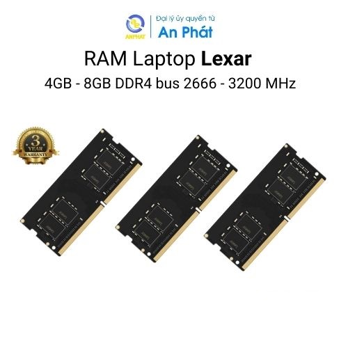 (Hàng quà tặng) Bộ nhớ trong (RAM) cho Laptop Lexar 4GB - 8GB (chuẩn DDR4) - Bảo hành 36 tháng