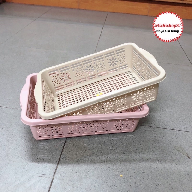 {GIÁ HỦY DIỆT} Rổ Nhựa Hình Chữ Nhật Chính hãng Việt Nhật- 3455/3456/3457