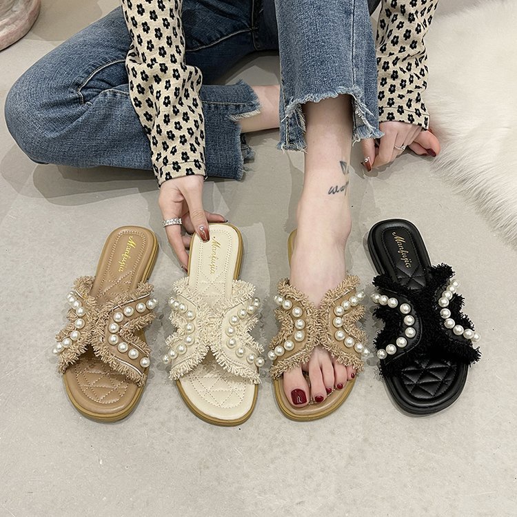 Dép sandal IELGY đế bằng thời trang đi biển cho nữ