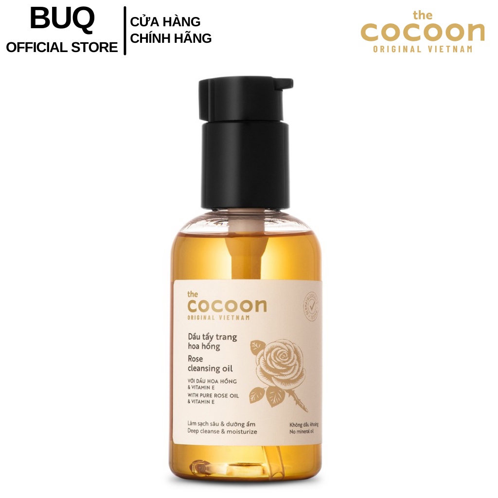 Dầu Tẩy Trang Hoa Hồng Cocoon Tẩy Sạch Makeup Chuyên Nghiệp &amp; Dưỡng Ẩm 140ml