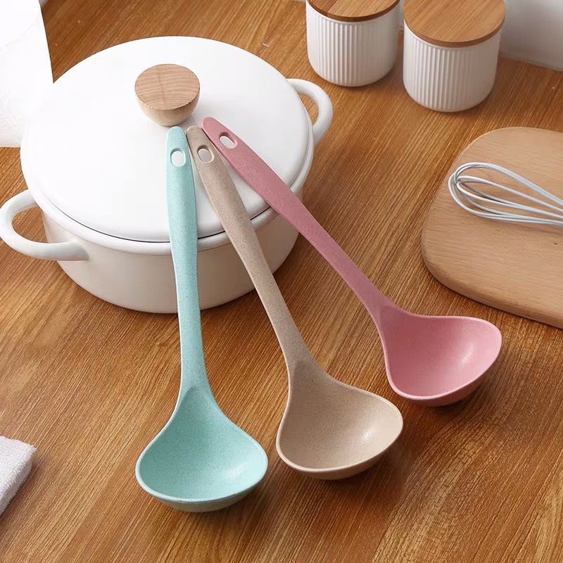 Vá múc canh lúa mạch nhiều màu,Thìa múc canh lúa mạch an toàn sức khỏe-LO95