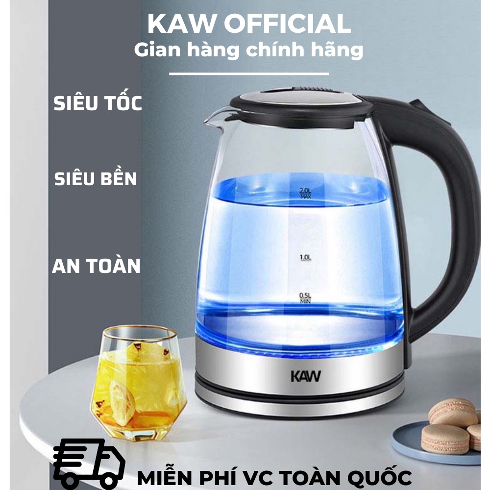 Ấm Siêu Tốc thủy tinh TLC KAW 405B - Bảo hành 12 tháng